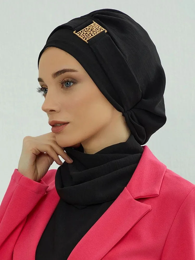 Chapeau musulman uni, Jersey intérieur Hijabs pour femmes, turquie, Turban instantané, casquettes islamiques, couvre-chef pour Ramadan, vêtements de luxe Khimar pour dames
