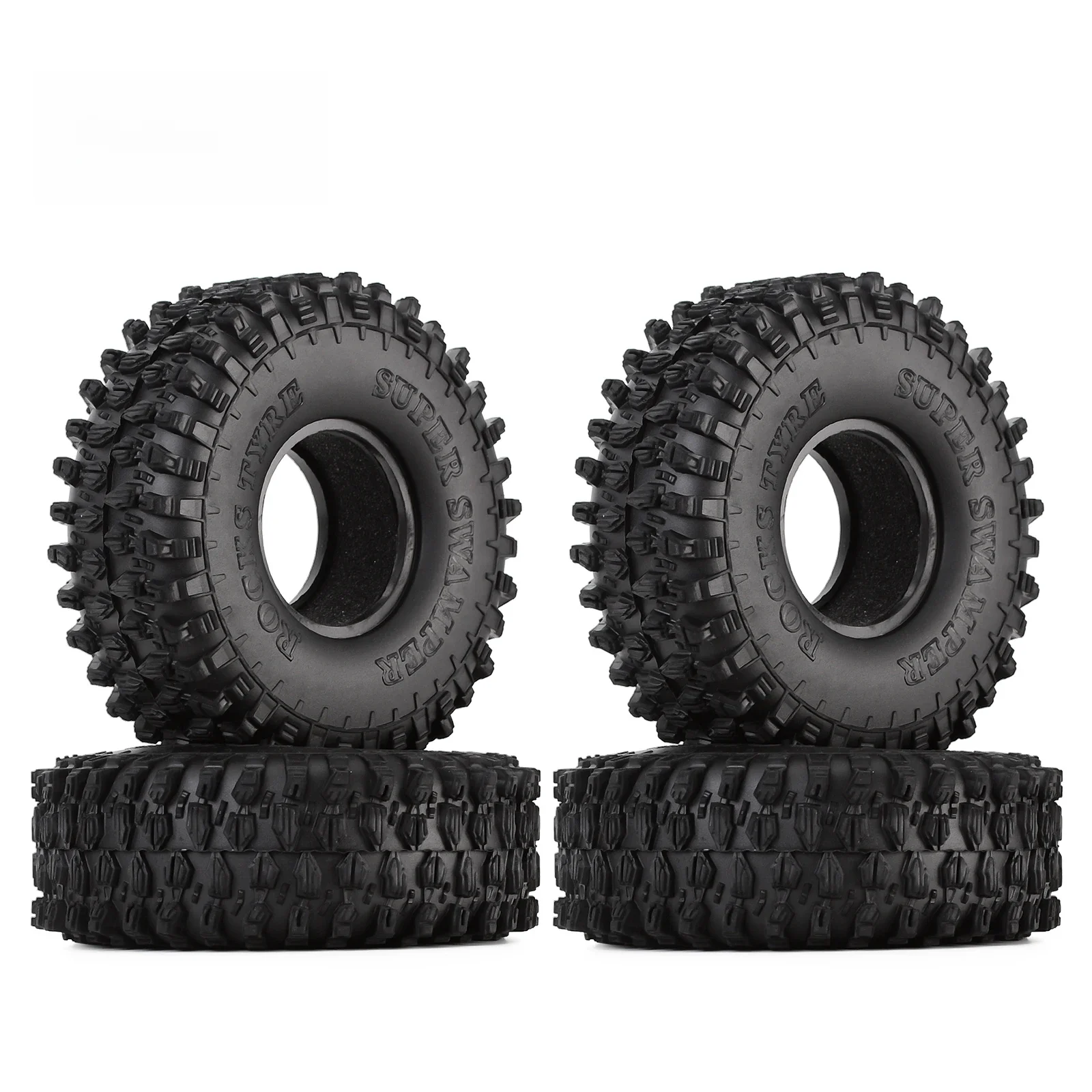 INJORA 4 sztuk 120MM 1.9 "gumowe opony skalne opony do kół dla 1:10 gąsienica RC oś samochodu SCX10 90046 AXI03007 TRX4 Redcat Gen8 — zdjęcie 2