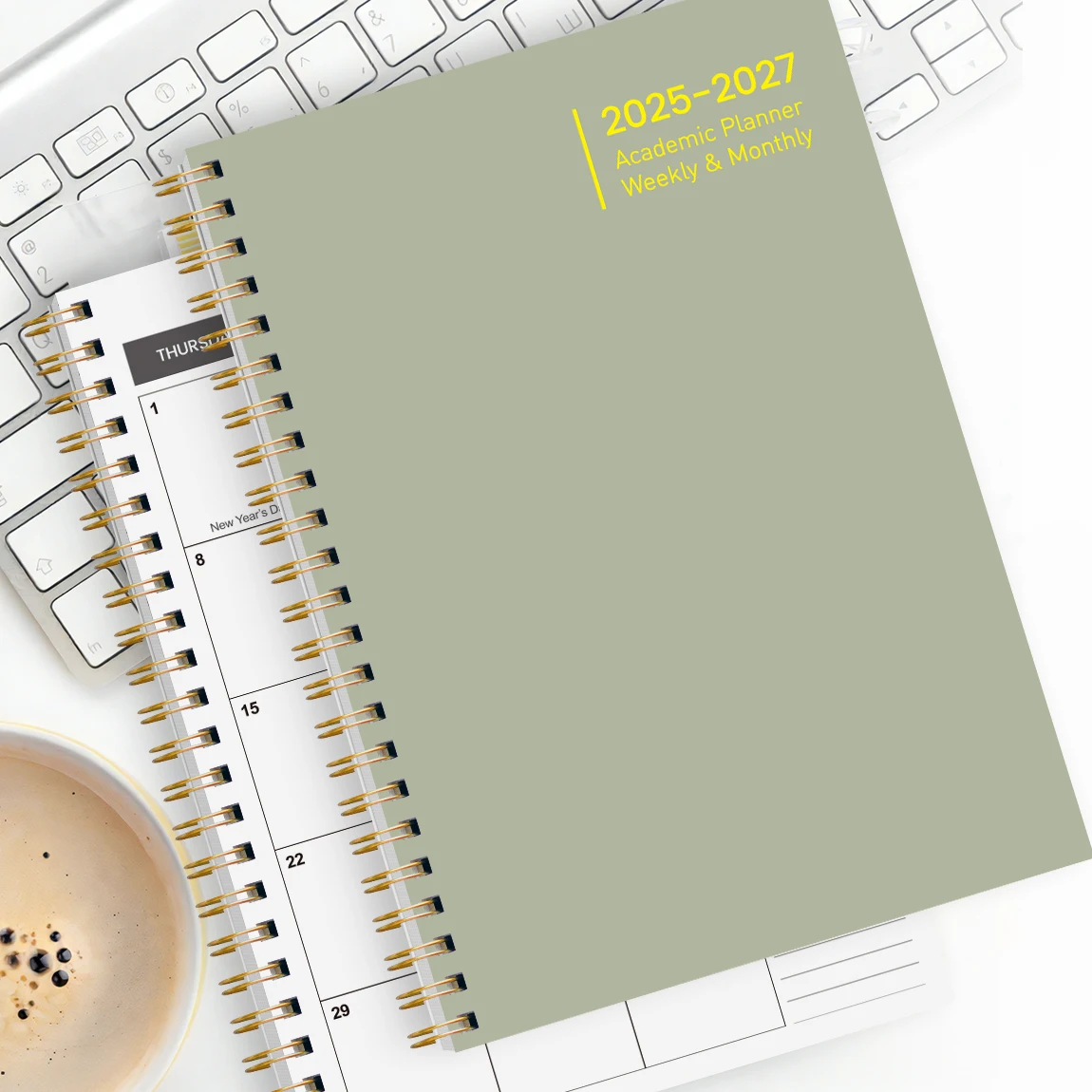 2025 Jul-2027 Jun Monthly Planner Notebook,Weekly Agenda,Academic Plan Notebook,Simplified To-Do Notebook Improves Productivity