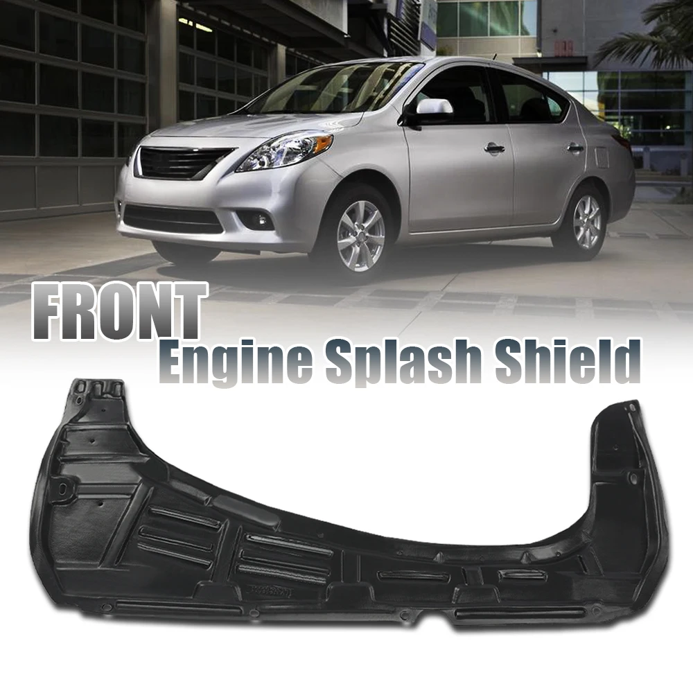 Front Engine Splash Shield Fit for 2007-2012 Nissan Hatchback Versa 4-Door 75892El000, Ni1228132 Underbody Protective Panel