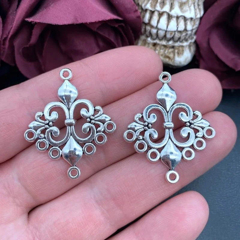 8 sztuk 36*29mm romb urok 8 otworów złącza Charms wisiorek projektant Charms Fit tworzenia biżuterii DIY komponenty do biżuterii — zdjęcie 2