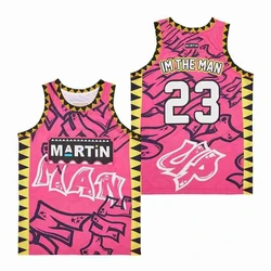 MARTIN 23. IM THE MAN BG koszulki koszykarskie odzież sportowa na świeżym powietrzu Hip-Pop Graffiti kultura edycja retro koszulka bez rękawów topy Tee