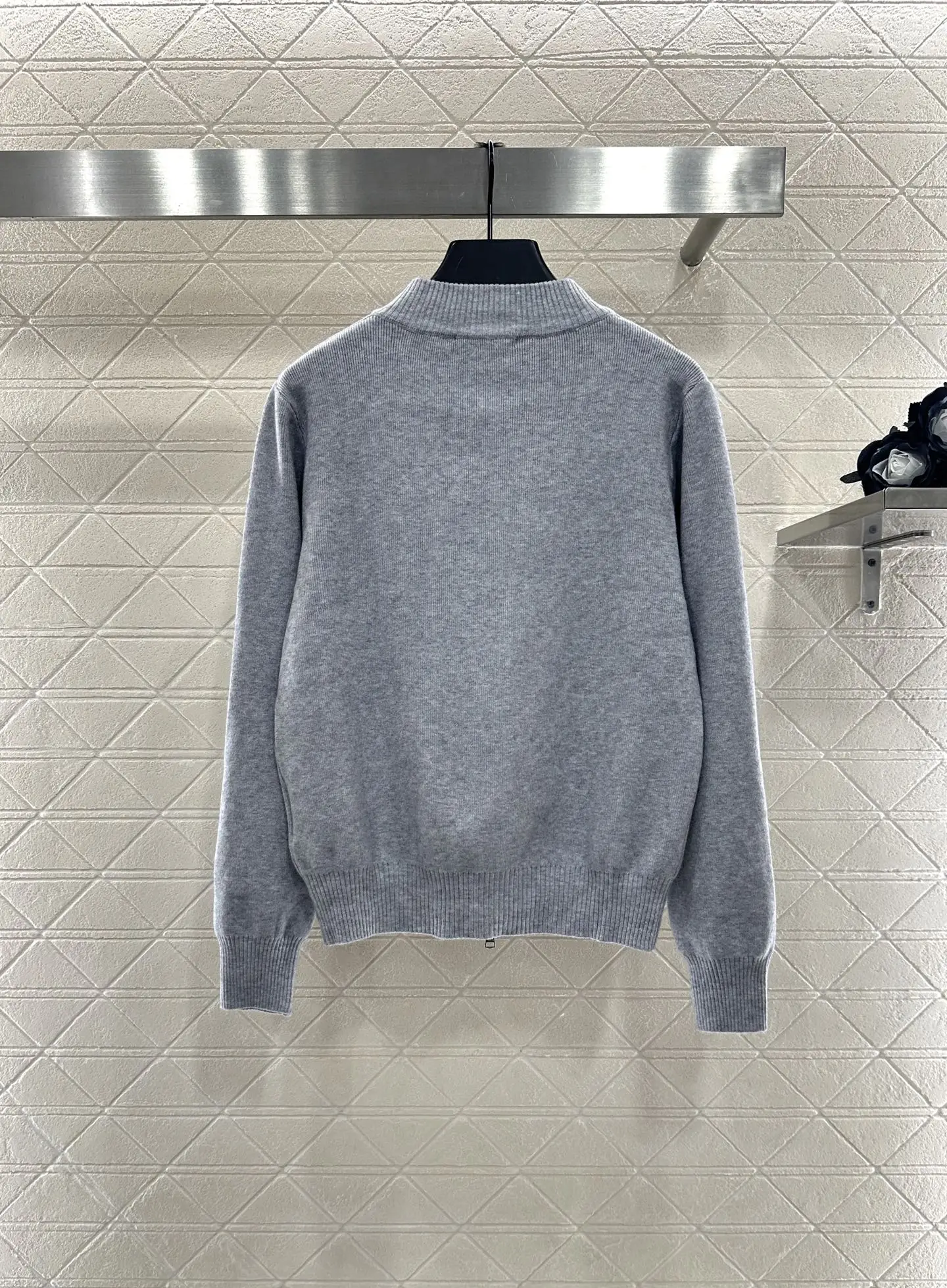 

25 Autumn and Winter New Zipper Simple Stretch Comfortable Casual Cardigan Jacket