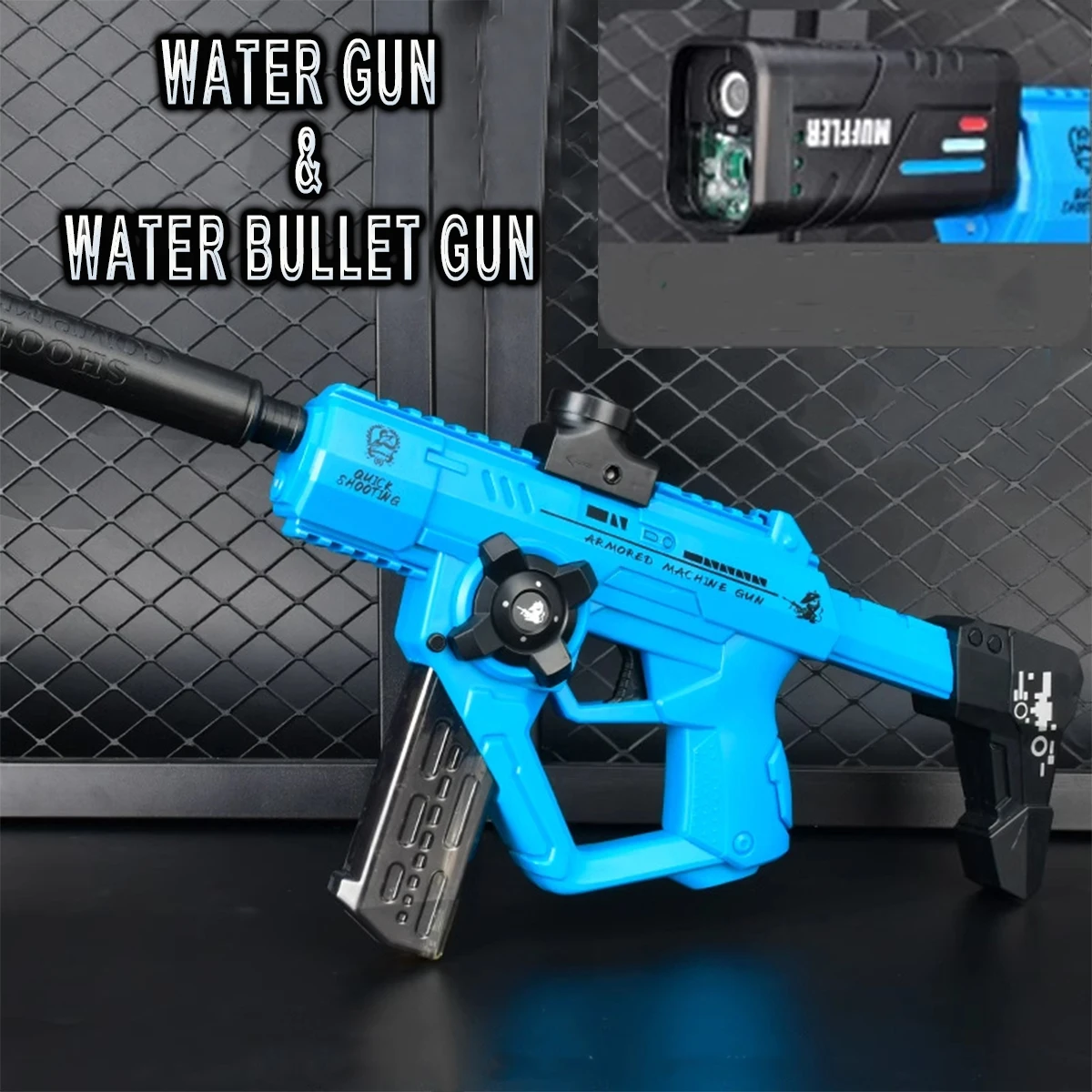 

Dual-Purpose Toy Guns Toy High-Speed Electric Burst Beach Water Gun Water Bullet Gel Bead Gun Summer Water Ball Shooting Toys