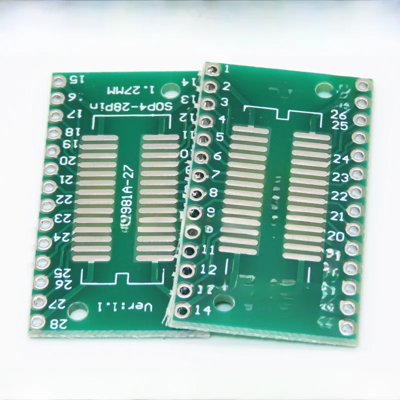 5 Stuks Ssop28 Sop28 Tssop28 Naar Dip28 Adapter Converter Printplaat 0.65Mm 1.27Mm - afbeelding 2
