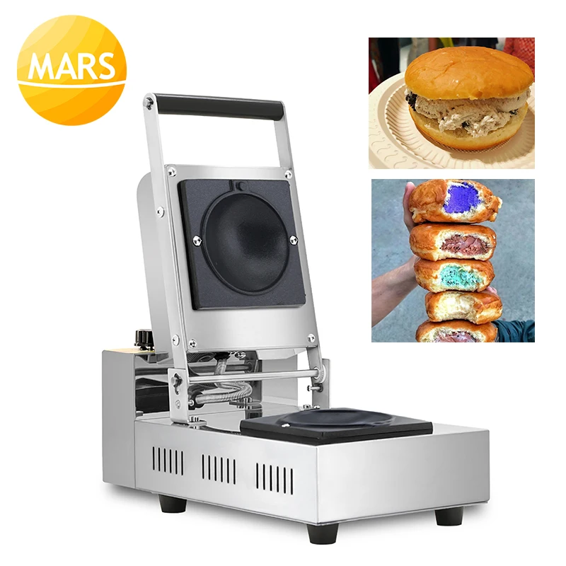 Heißer Dessert Donut Eis Krapfen Wärmer Elektrische Panini Presse Maker Ufo Burger Maschine Italien Gelato Sandwich Maker