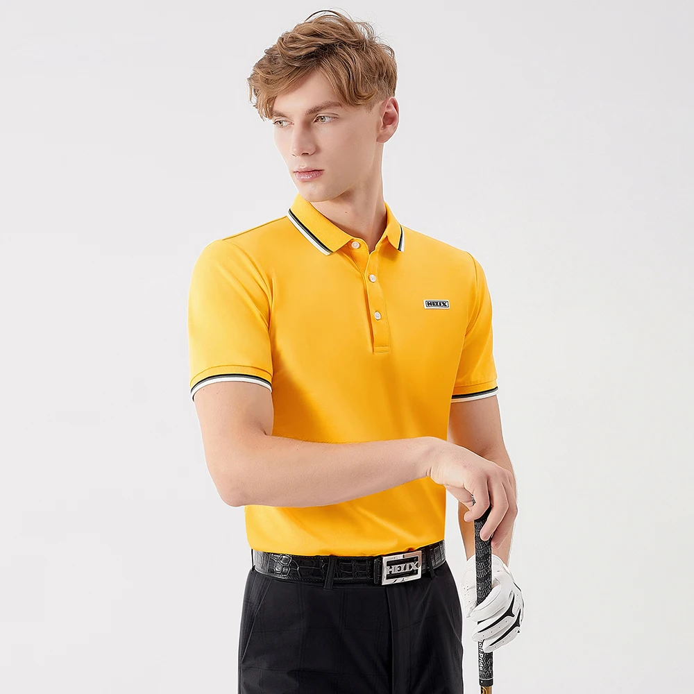 

HELIX Summer Casual T-shirts Mens Short Sleeve Polo Shirts Quick Dry Tee Sports Golf Pullover