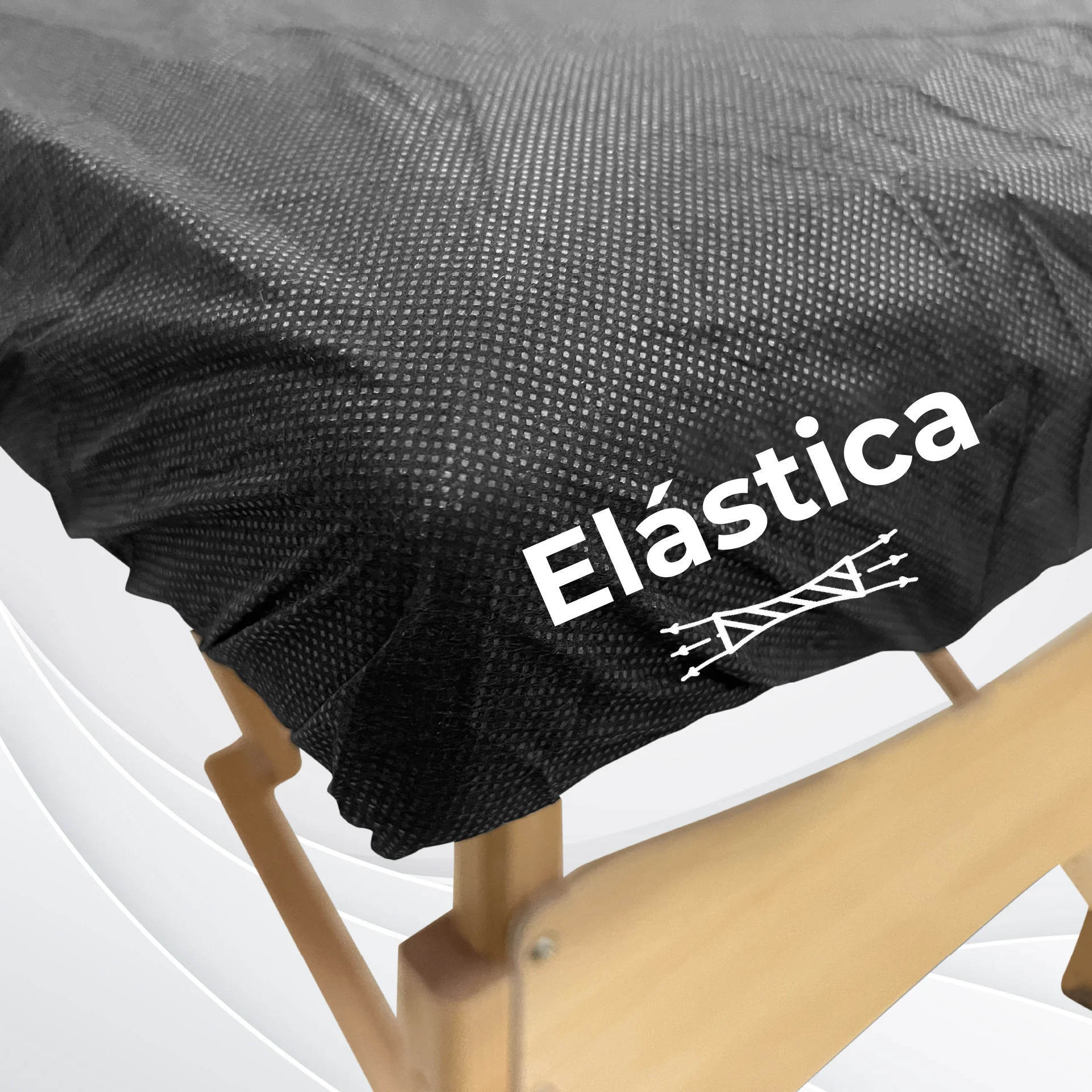 Sábana Desechable SMS Ajustable 95x220 cm Color Negro | Pack Sábanas Desechables para Camilla