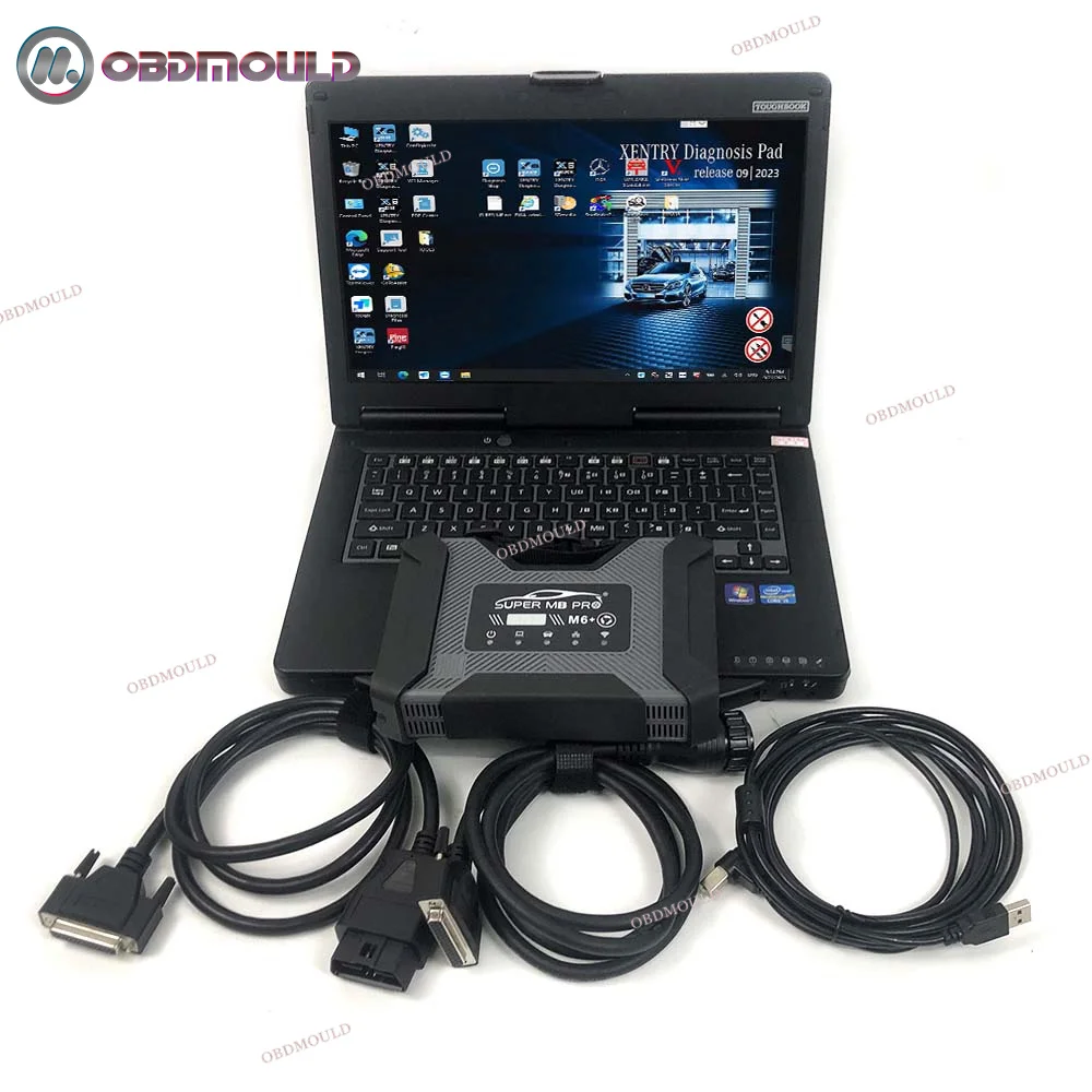 

CF53 + Super MB PRO M6+ DOIP VCI WiFi Обновление Профессиональный для BENZ BW-M Диагностика дилера Для Mercedes Автомобиль Грузовик Автобус VAN Сканер
