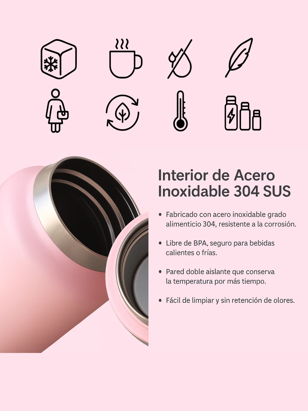 ترمس Fab-13 من الفولاذ المقاوم للصدأ، ترمس بغطاء لولبي، ترمس للاستخدام اليومي بسعة 1200 مل، ترمس معزول مثالي لصالة الألعاب الرياضية والمكتب والنزهة والمدرسة، مناسب للرجال والنساء والأطفال. #5