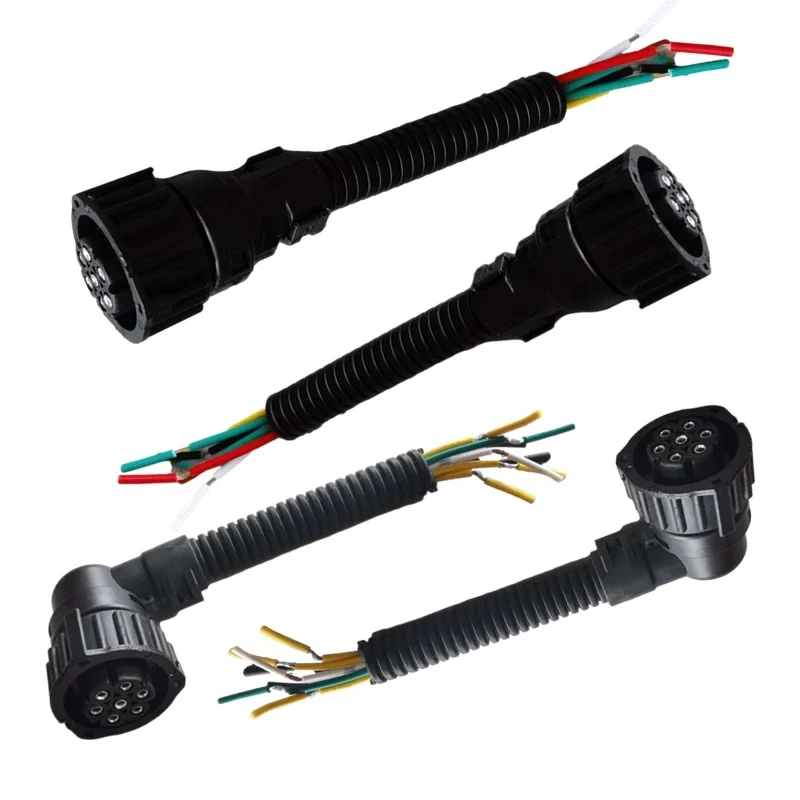 Connecteur de prise de feu arrière pour camion Volvo, Scania, Mercedes-Benz Actros, remorque IV35%, câblage à 7 broches, 2 pièces