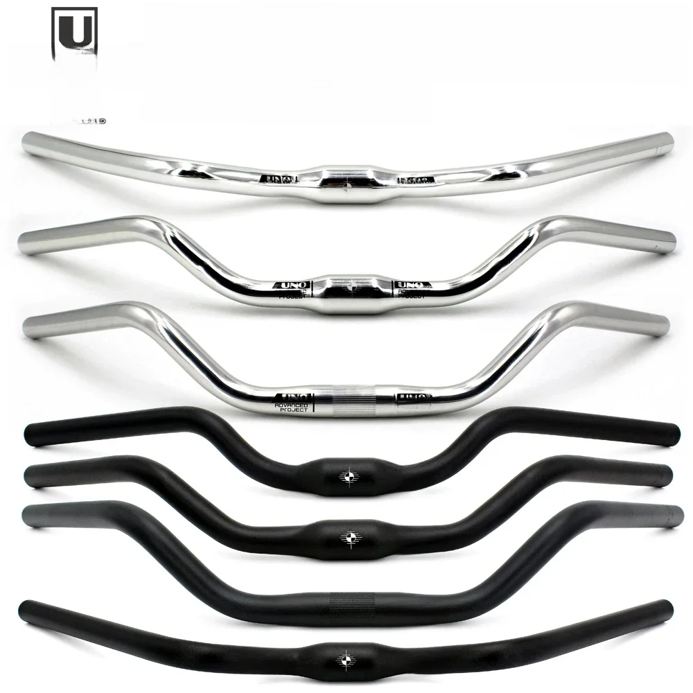 UNO Fahrrad Schwalbe Lenker M Typ Aluminium Legierung 31.8*600/610/620mm Schwarz Silber Retro