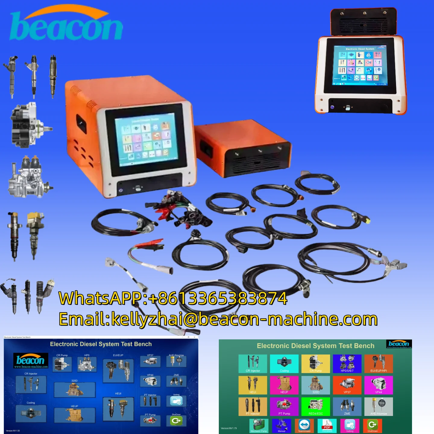

Electronic Common Rail Fuel System HEUI EUI EUP Common Rail Injector Pump Testing Software Control Unit For Repair Workshop