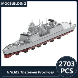 F 802 HNLMS The Seven Provinces Ship 1:144 Scale Air Defense & Command Frigates Model Moc Building Blocks DIY Assembled Bricks