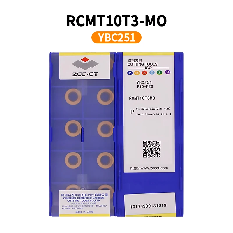 ZCC.CT RCMT1204MO YBC251 YBC252 YBD102 RCMT1606MO YBC251 YBC252 ZCC 100% Original คาร์ไบด์แทรกเครื่องกลึง CNC ใบมีดตัด