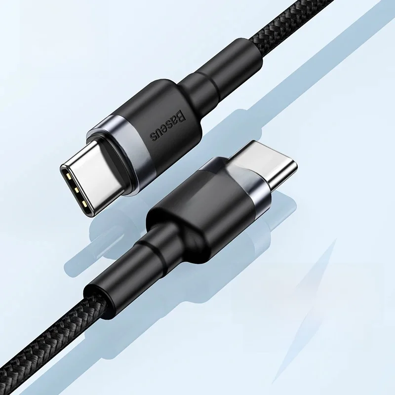Kabel Baseus USB Typ C do USB C do iPhone 17 16, 100W/5A PD Szybkie Ładowanie, Przewód do Ładowarki do Macbooka Xiaomi Samsung, Kabel Typu C — zdjęcie 2