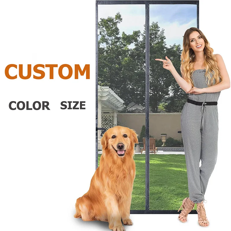 Magnetic Screen Door,Double Door Screen Mesh Curtain,Hands-Free,Auto Self-Closing Heavy Duty Mesh Barrier Blocks Mosquitoes