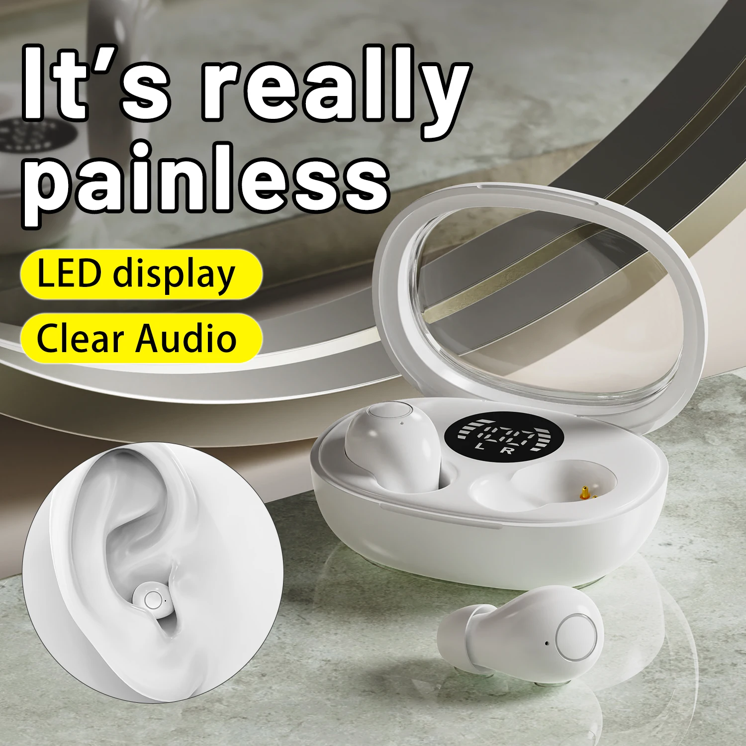 

Sleep Earbuds for Side Sleepers,Invisible Smallest Wireless Bluetooth Earphones,Hidden Headset for Small Ears Earbuds