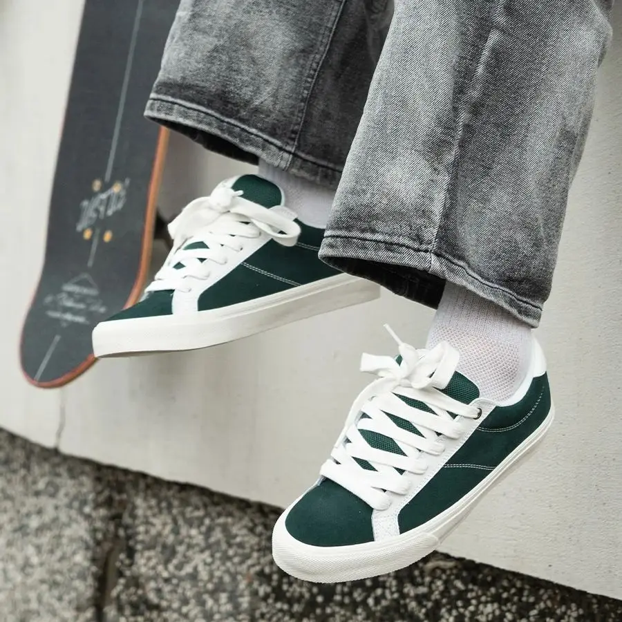 Joiints Green Puffy Tongue Skate Shoes Vulcanized Casual Shoes Chunky Sport Shoes Oddychające sznurowane buty Antypoślizgowa podeszwa zewnętrzna