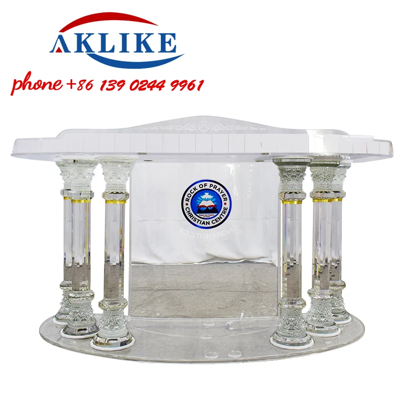 Modern Podium Acrylic Church Furniture Podium Crystal Lectern Portable Company Reception Platform Lecture Desk Free Shipping