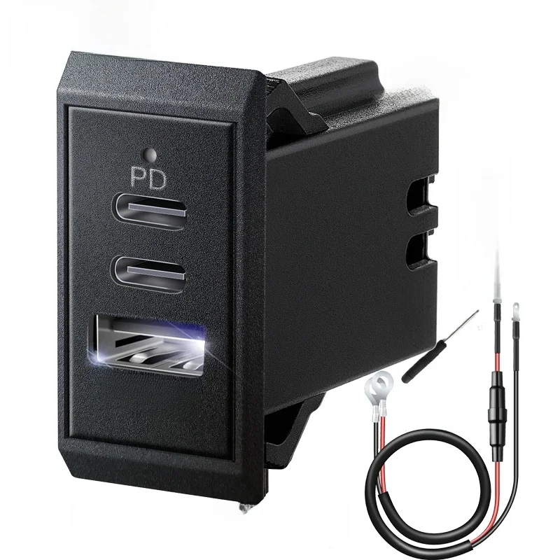 Gniazdo zasilania 12V 24V Gniazdo USB Ładowarka samochodowa Automatyczna ładowarka do telefonu komórkowego Szybkie ładowanie do ciężarówki Motocykl RV — zdjęcie 2