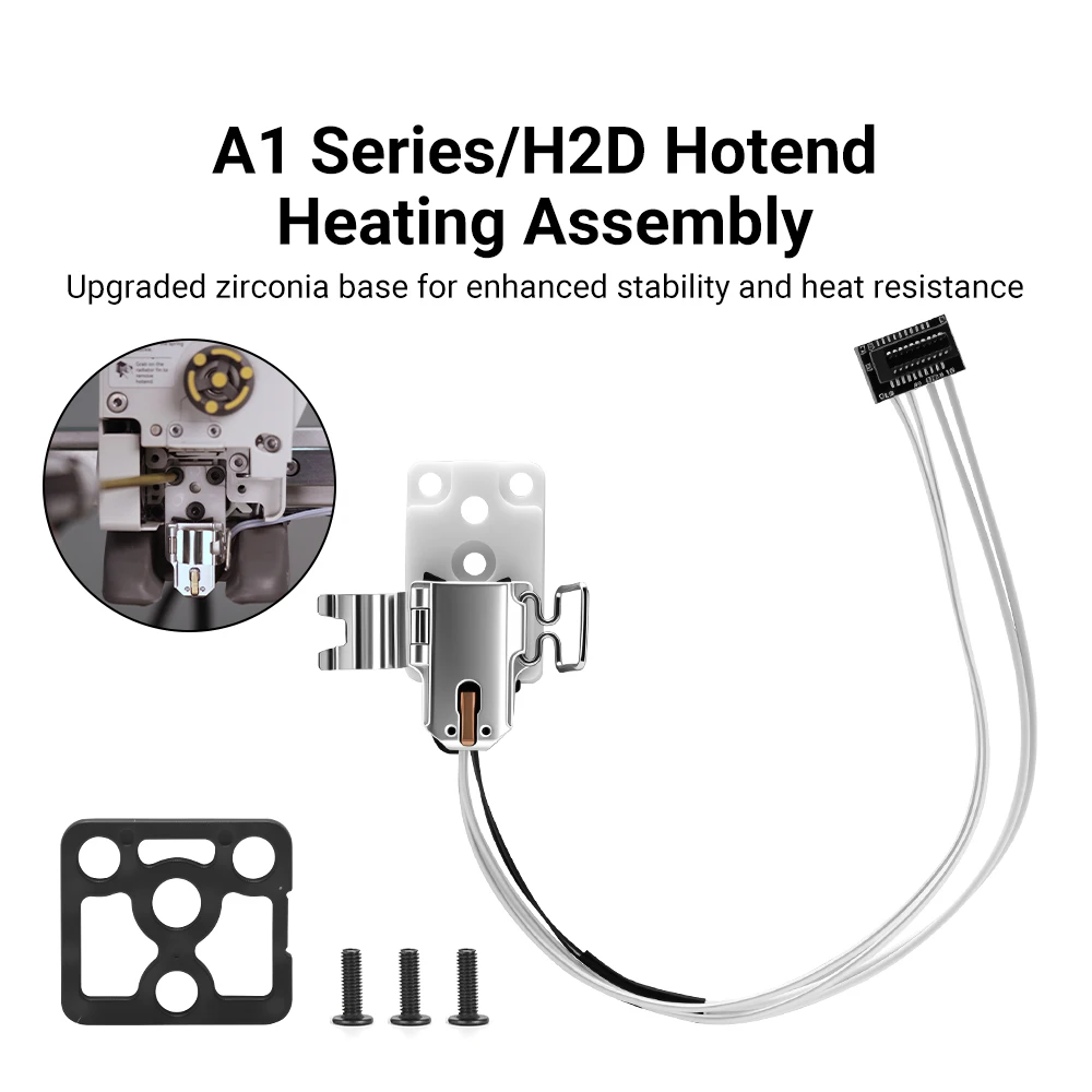 

For Bamboo Lab A1/A1mini Hotend Upgraded Heating Assembly Zirconia High temperature resistance For Bamboo Lab A1 Mini 3D Printer