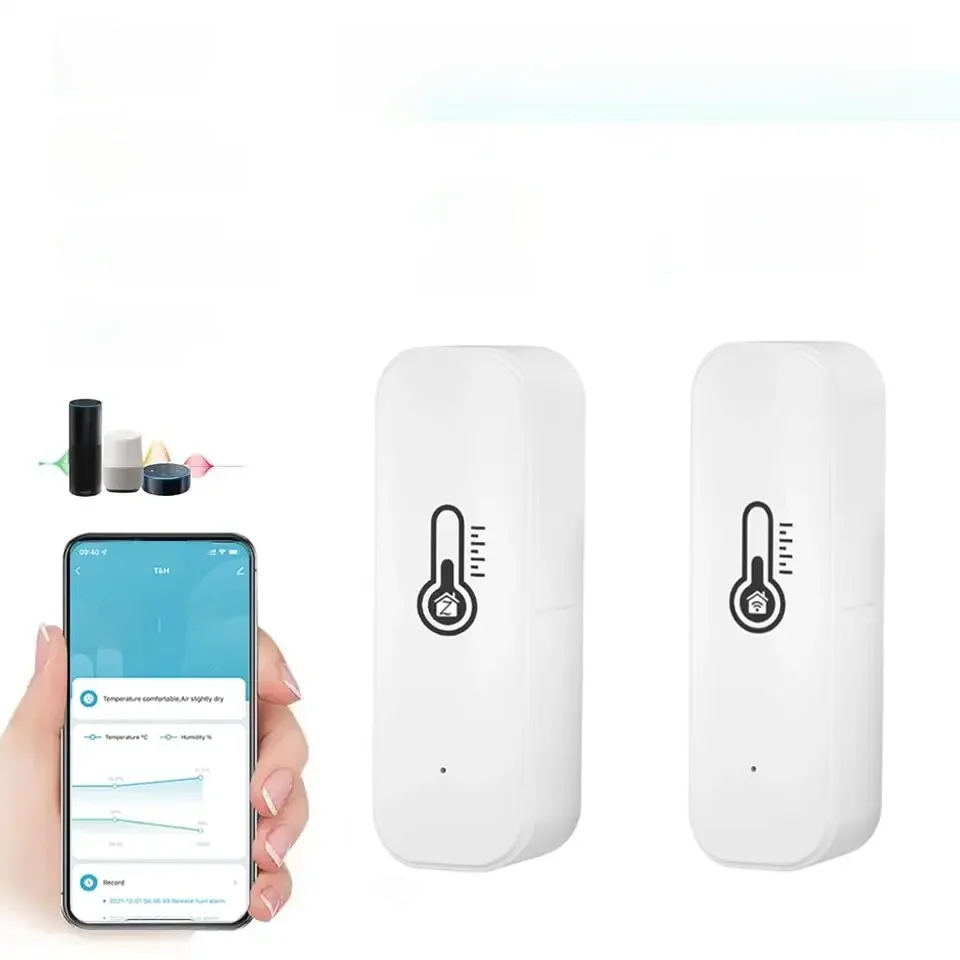 Tuya Zigbee ou WiFi capteur de température et d'humidité thermomètre connecté à la maison Compatible avec Smart Life Alexa Google Assistant