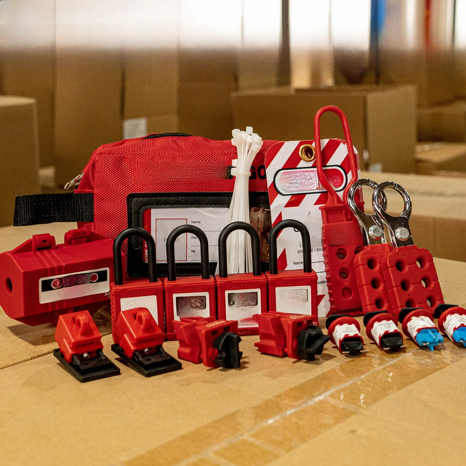 Persönliches elektrisches Lockout-Tagout-Kit-Sicherheitsschloss-Set, Sicherheits vorhänge schlösser,