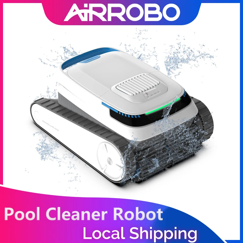 AIRROBO PC10 Robotic Pool Vacuum, 3 Cleaning Modes, Auto Edge Stop, Powerful Suction for Inground & Above Ground Pools