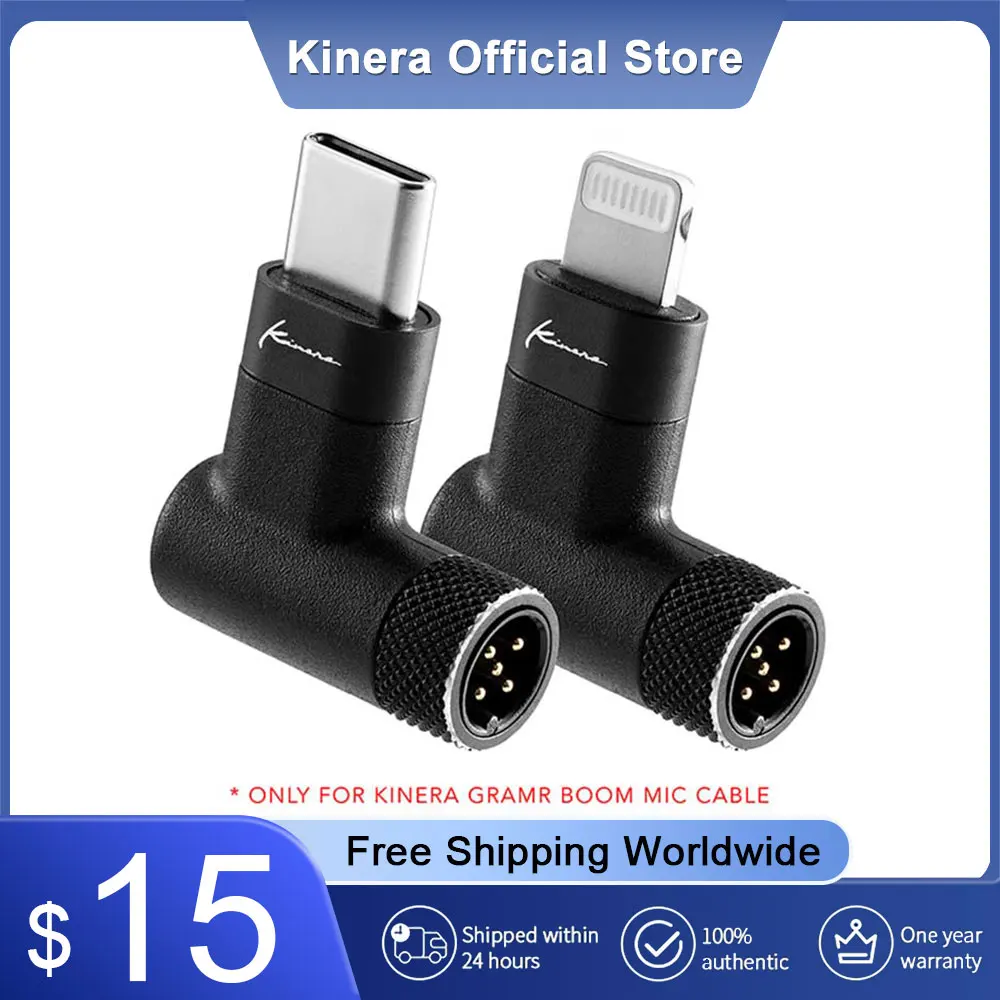 

Kinera Gramr Boom Mic Cable 5 pin Adapter Lightning Adapter Type-C Adapter For Gaming Esports Livestreaming Headset