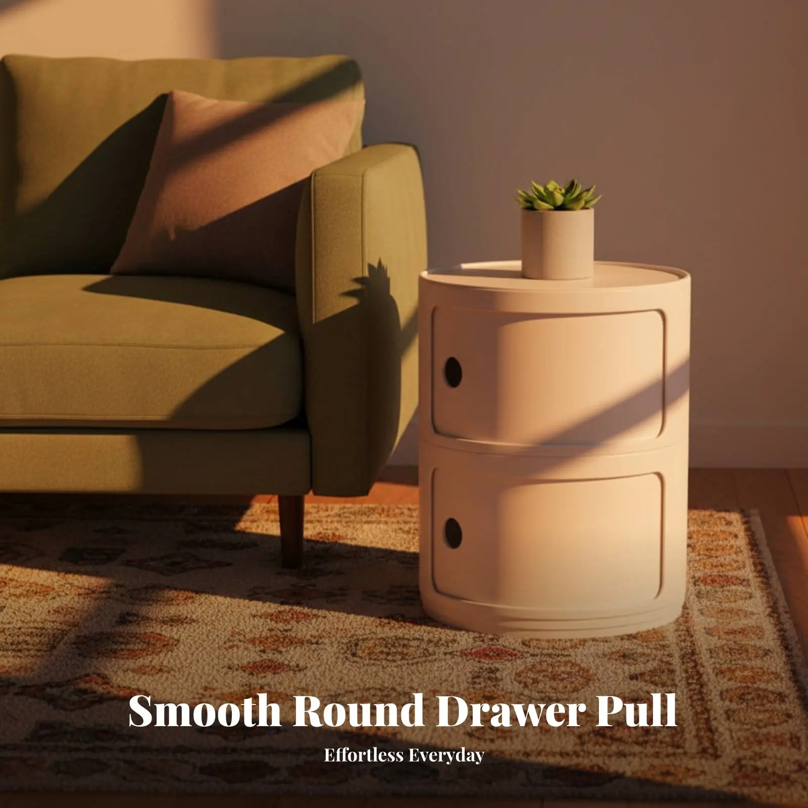 Round Bedroom Nightstands and Side Tables Nordic Aesthetic Round Bedside Storage Stand Bedroom Furniture for Home Hotel Office