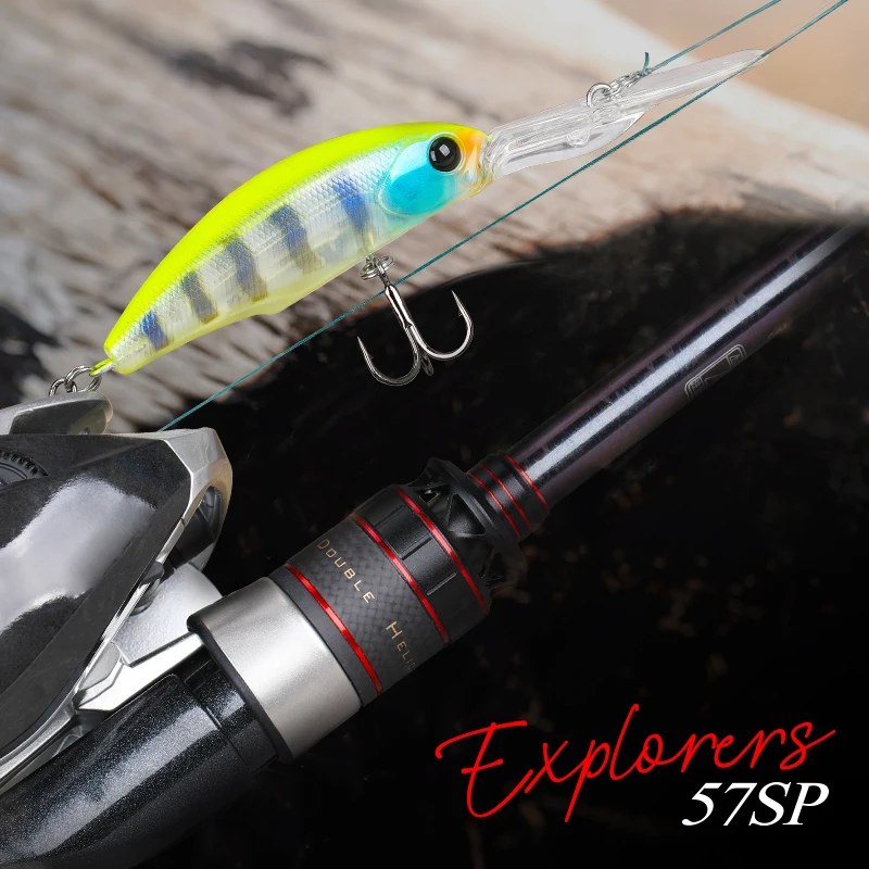 TSURINOYA Suspending Minnow 57SP SHAD Fishing Lure EXPLORERS 57mm 8.3g Deep  Dive 2-4m Long Casting Pike Bass Hard Baits Wobblers - AliExpress 18