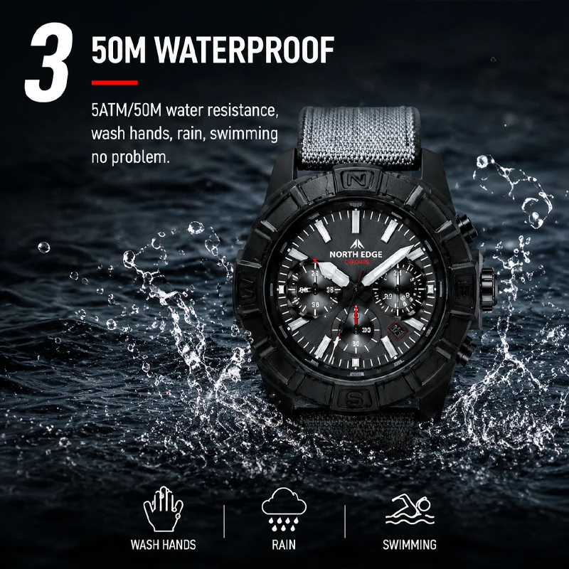NORTH EDGE BLAZE – мужские час – обзор и цена Solar Powered Watch