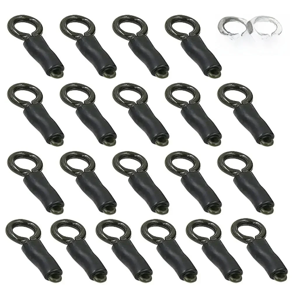 Accessoires de pêche au poisson-chat, pinces à plomb arrière avec manchons en Silicone, Tube de verrouillage, convertisseur de plate-forme de pêche, connecteur de pêche à la ligne, 20 pièces