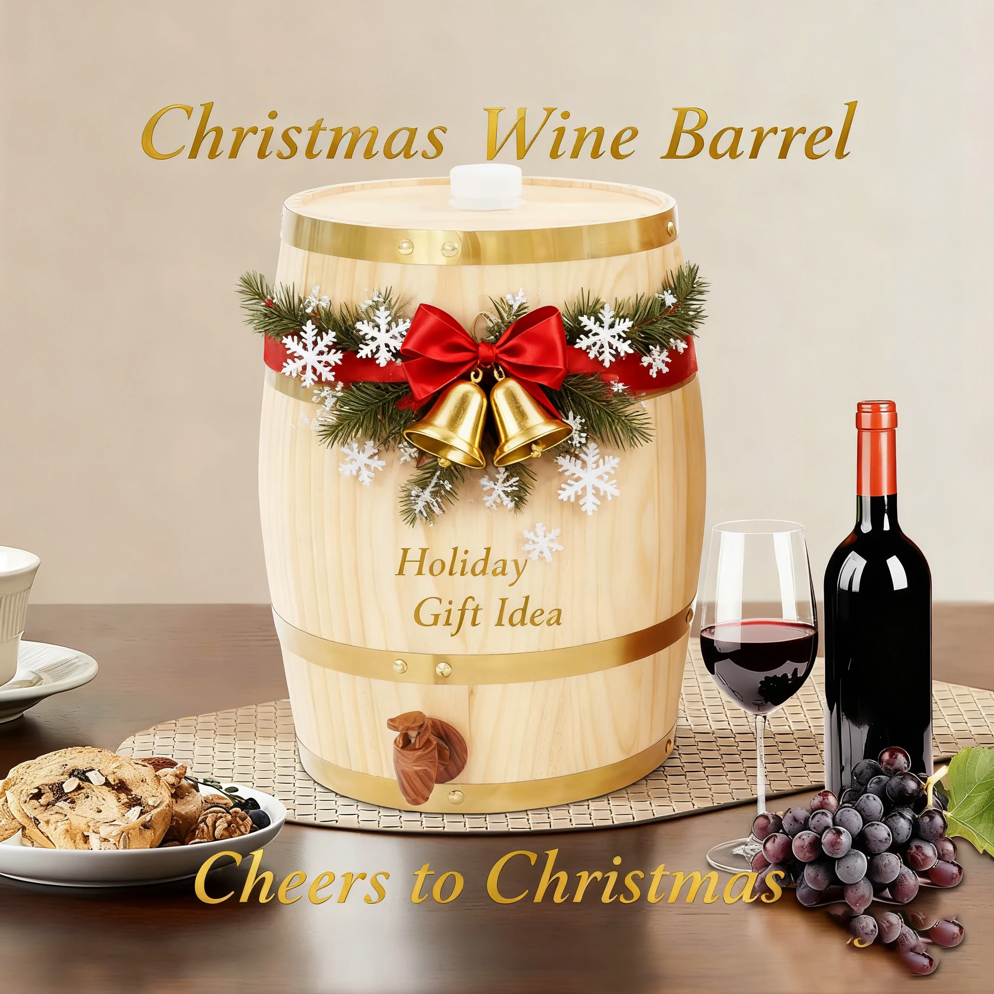 

10L Vintage Wood Oak Timber Wine Barrel Dispenser for Beer Brandy Tequila Whiskey Rum Port For Hotels, Bars, Kitchens, Homes