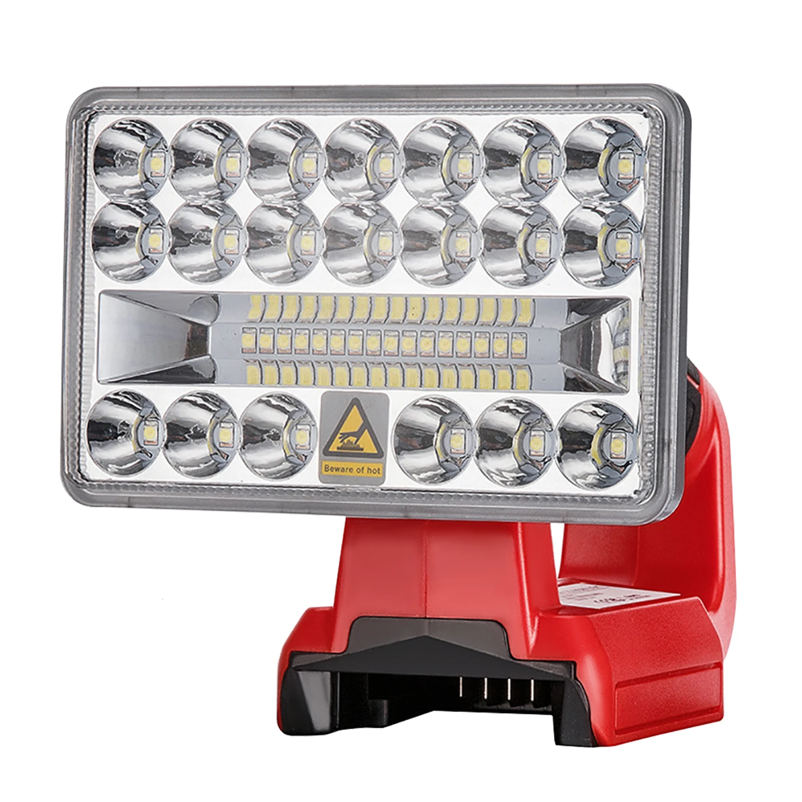 Luz de trabalho LED sem fio de 18W 2000LM para Milwaukee 18V Bateria 3 níveis de luz de inundação LED ajustável Lanterna externa (sem bateria)