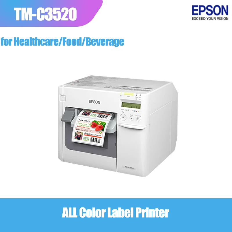 

Epson TM-C3520 4 Inch Color Inkjet Label Printer TM-C3500 Desktop Color Label Printer C3520 TMC3520 for Healthcare/Food/Beverage