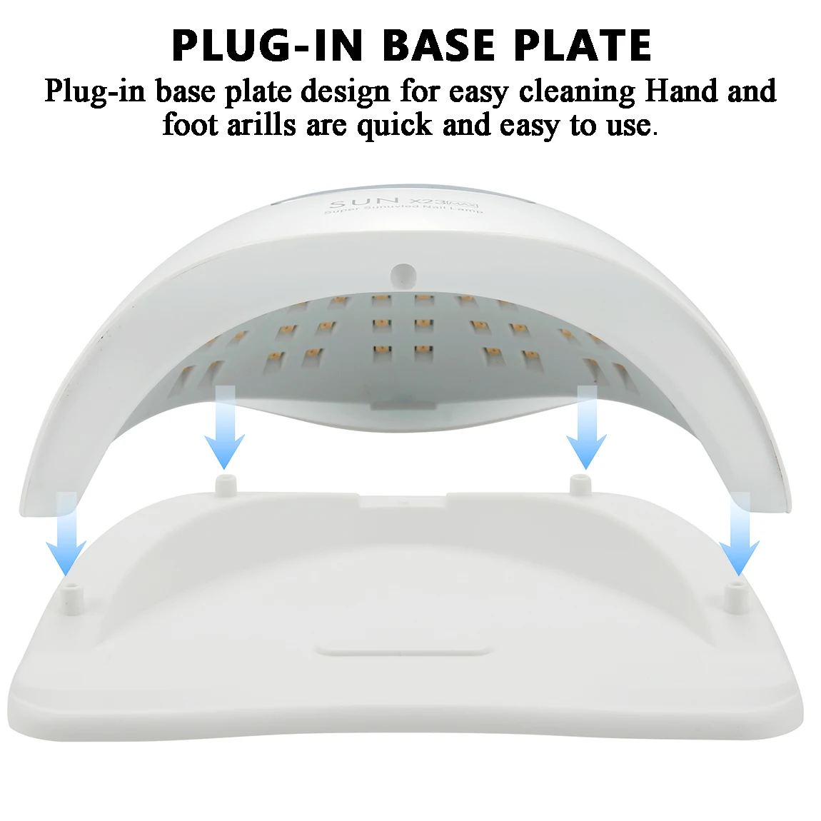 SUN X23 MAX Essiccatore per unghie professionale Lampada UV a LED per unghie Essiccatore per smalto gel Luce 81 LED Accessori per nail art Cura delle unghie in gel