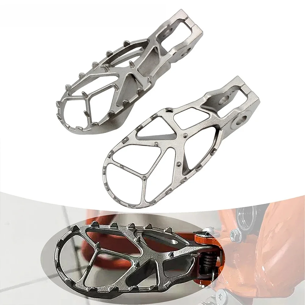 AliExpress PowerMotor Motorcycle Foot Pegs For KTM SX 125 150 250 SXF XC 350 450 2018-2024 Stainless Steel Pedal Accessories Dirt Bike Motocross