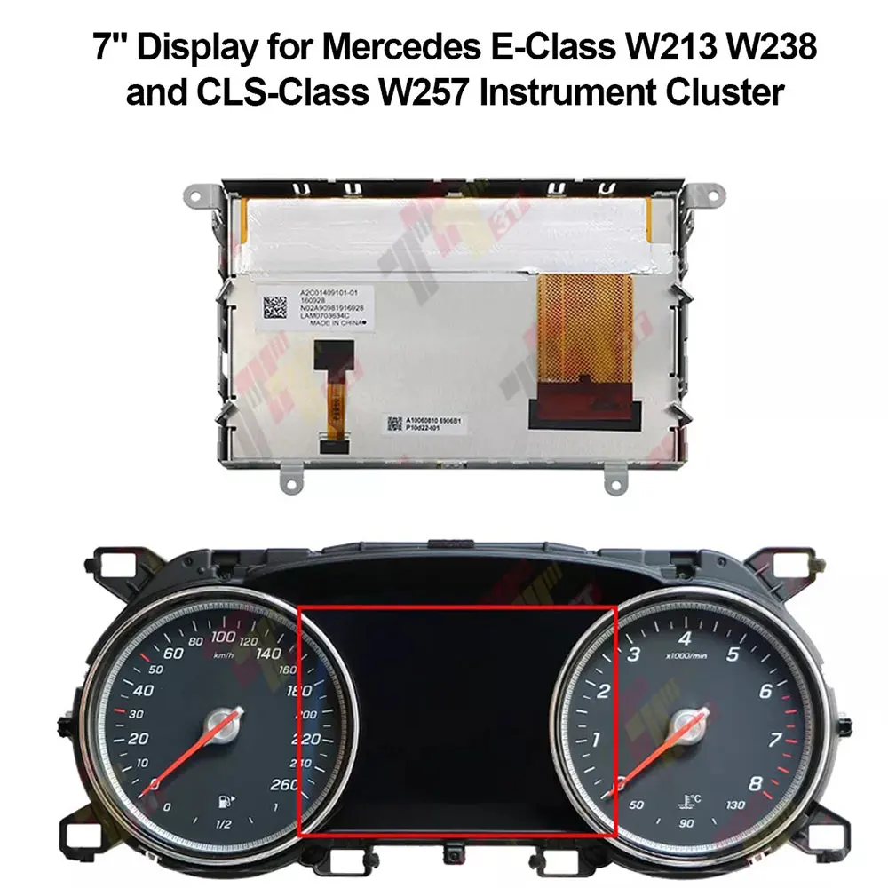 

Dashboard LCD Display for Mercedes E-Class W213 W238 and CLS-Class W257 Instrument Cluster