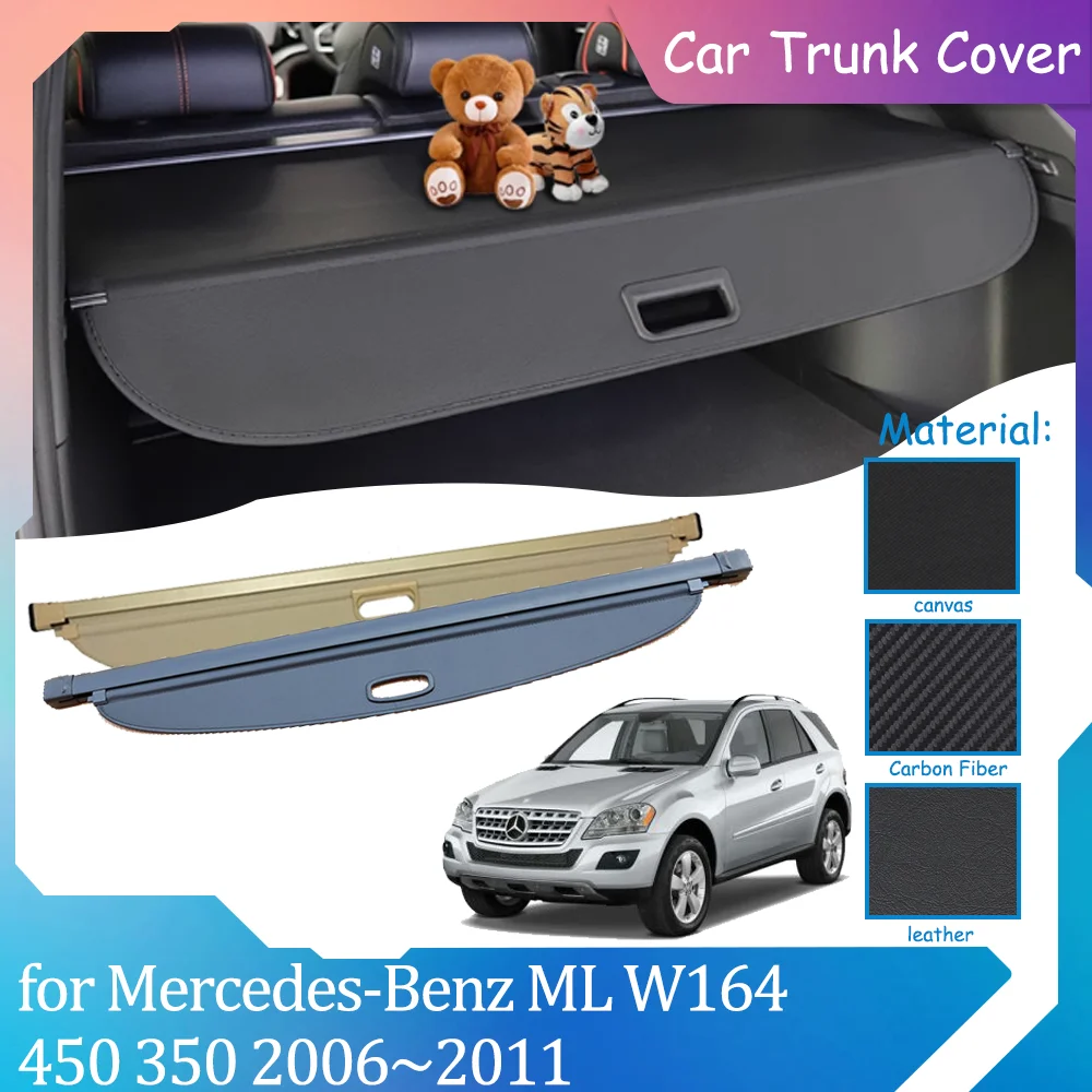 

Car Trunk Covers for Mercedes-Benz ML W164 450 350 2006~2011 Luggage Curtain Shelter Privacy Retractable Cargo Pad Accessories