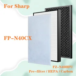 Replacement Sharp FZ-N40HFU FZN40HFU Air Purifier HEPA Carbon Filter for FP-N40CX FPN40CX