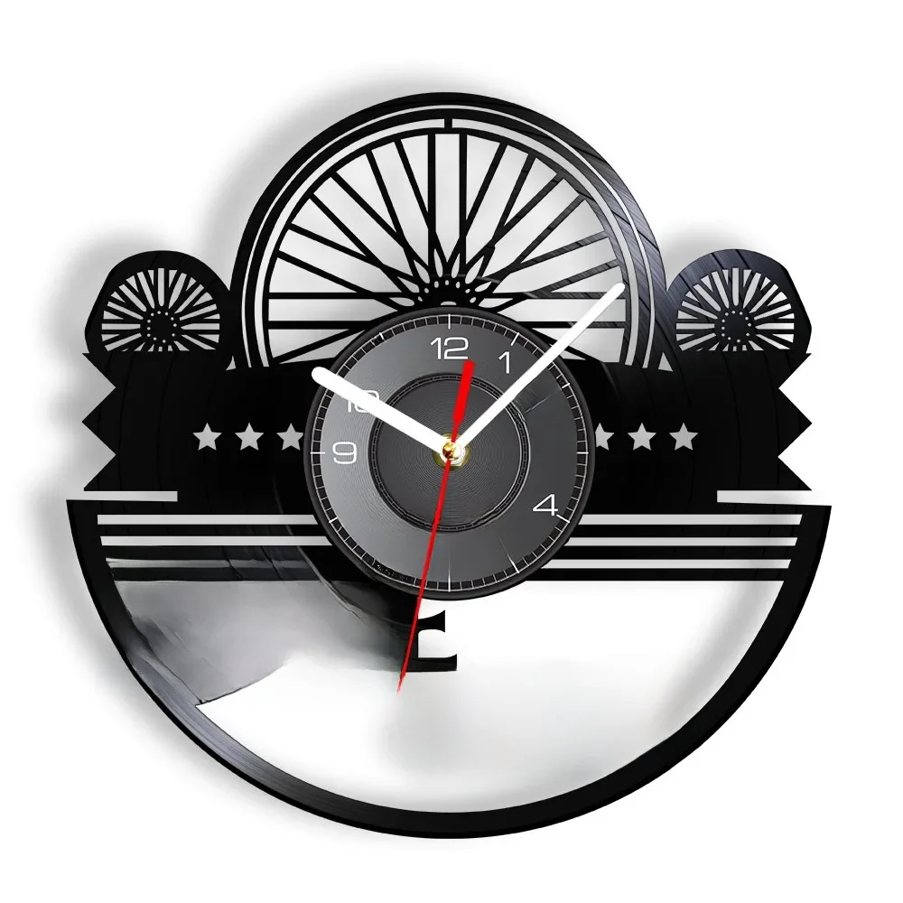 AliExpress NONE Bike Shop Sign Vinyl LP Record Wall Clock Wheel Silhouette Repair Bicycle Home Decor Watch For Mountain Bicyclist Enthusiasts