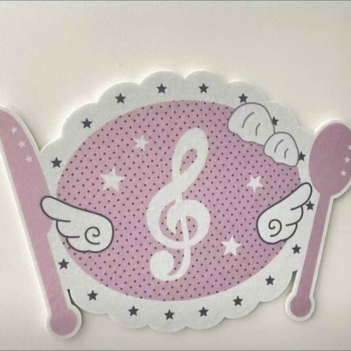 Kawaii Koreanische Ins-Style Messer-Gabel-Flügel Spezialform Filztafel Bar Pain Board Hintergrund Fotowand Bohrfreie Dekorative Tafel – Detail 11