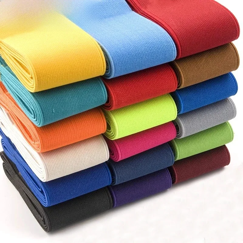 3/5M 25/30/40/50mm Flaches Gummiband zum Nähen von Hosen, Bund, Gummischnurband, Stretch-Gurtband, DIY-Kleidungszubehör