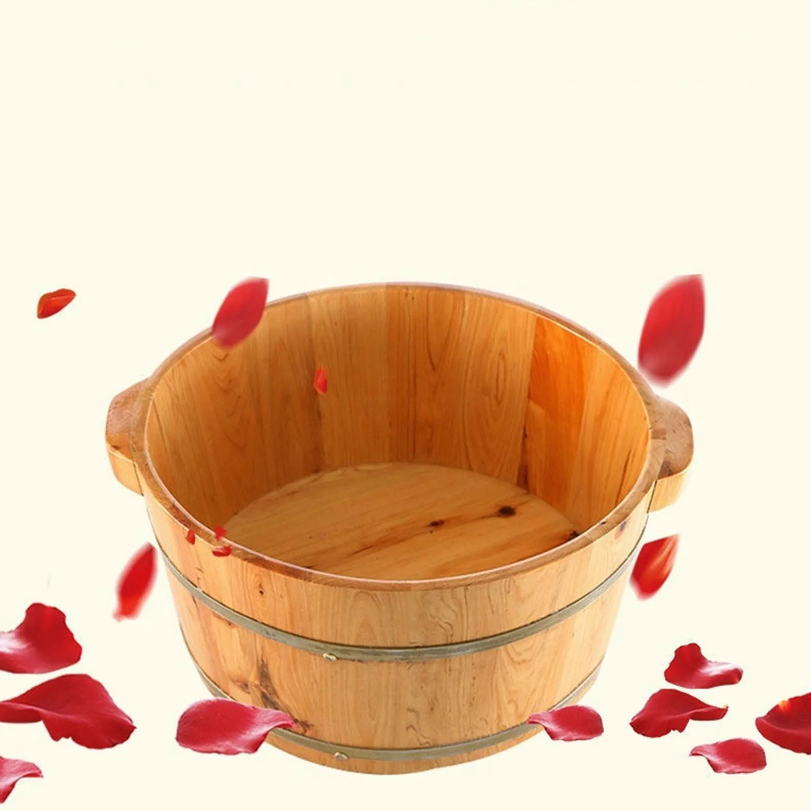 

Wooden Foot Massage Foot Barrel Soaking Foot Bathtub Basin Spa Tub Footbath Bucket For Home Foot Spa Bathroom Mother'S Day Gift
