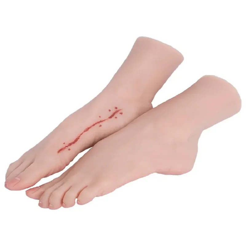 

Customized Realistic Silicone Foot Model Right Foot with Scar TG39 Lifelike Female Foot for Foot Fetishists Film Display