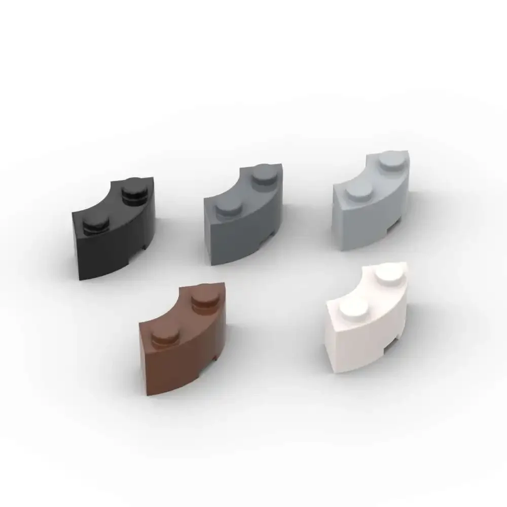 MOC 10 pièces 3063 coin rond 2x2 briques blocs de construction 85080 goujons particules éducatives assembler jouets enfants cadeaux d'anniversaire