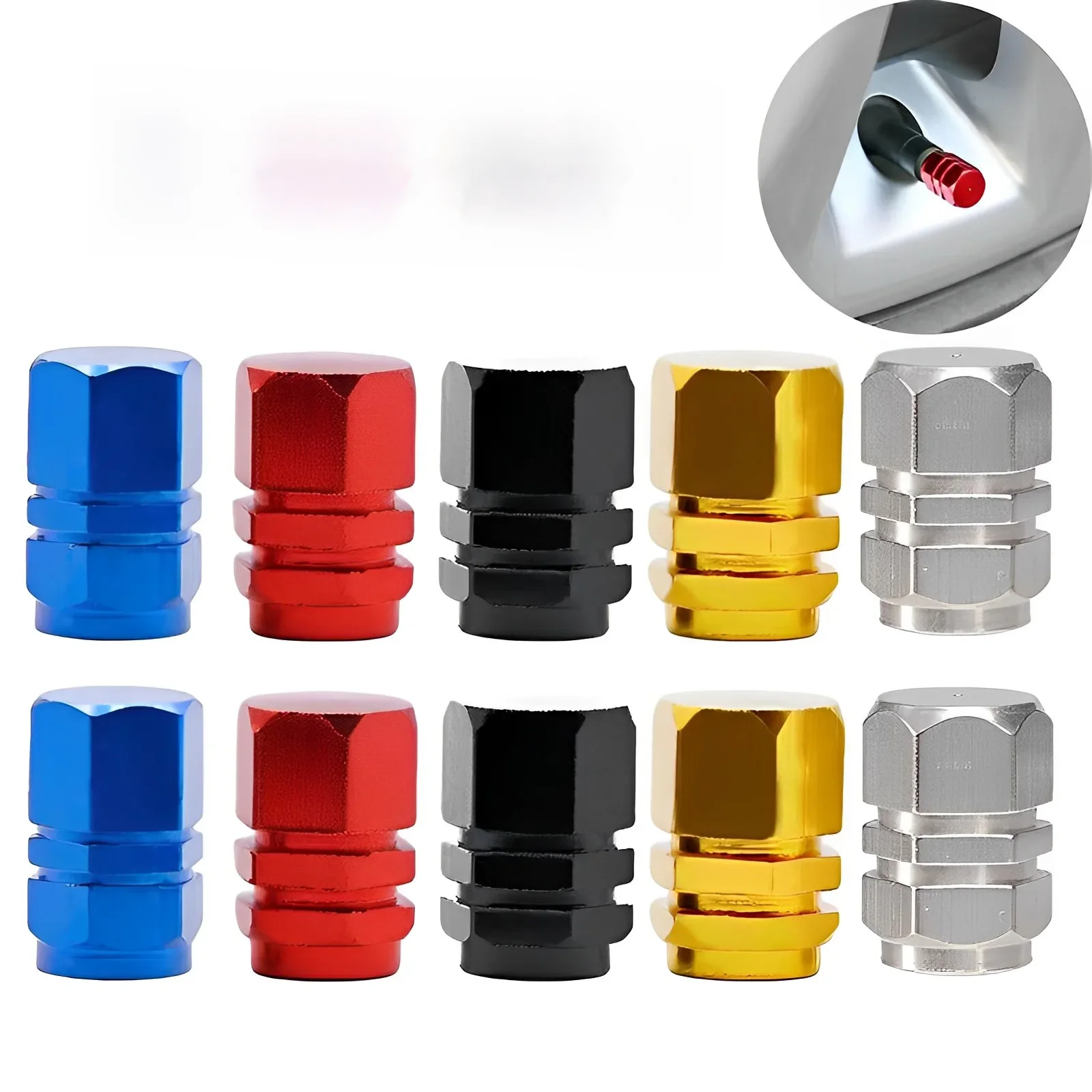 Bouchons de tiges de Valve de pneu de roue de voiture, 10 pièces, couvercles de tige de jante de pneu en aluminium, airdust étanche pour BMW Auto Moto, outil d'accessoires de voiture