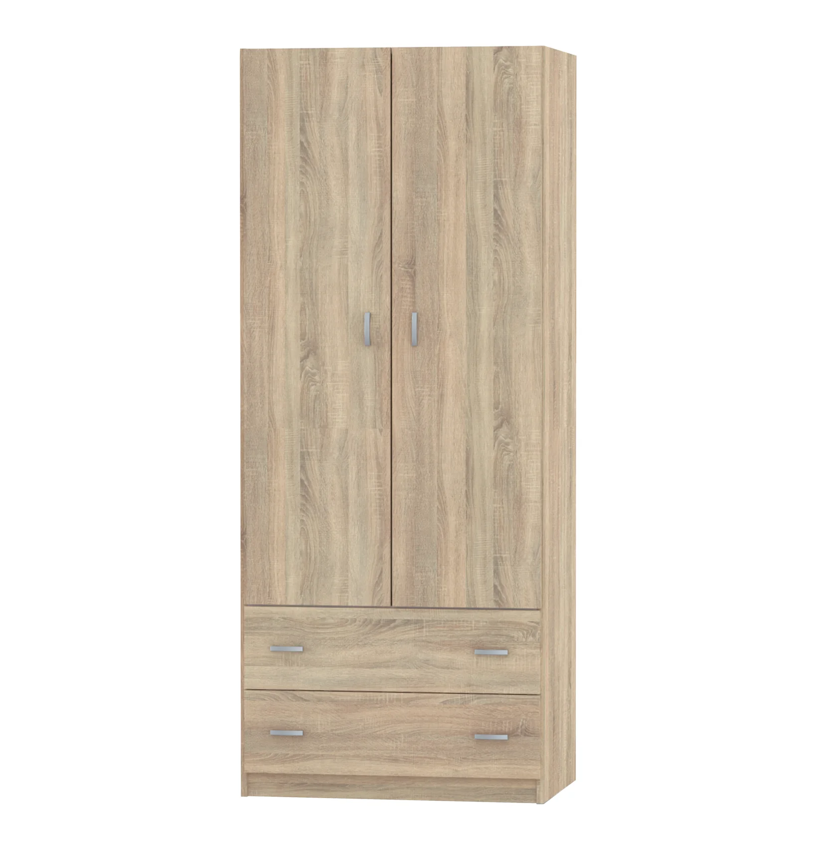 Wardrobe 2 doors 2 drawers youth room couple auxiliary Color Cambrian 180x74x50 cm